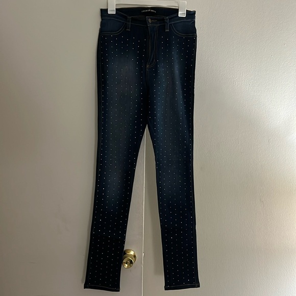 Fashion Nova Studded Skinny Jeans - Picture 3 of 14